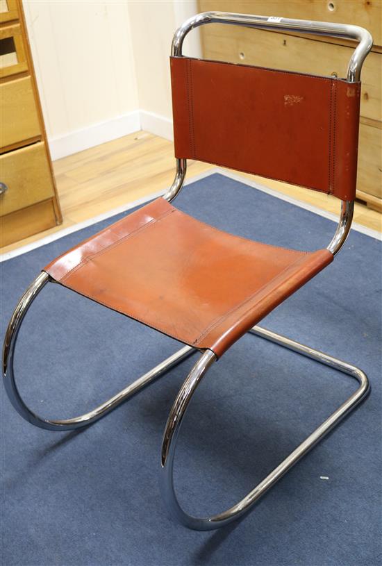 A chrome chair